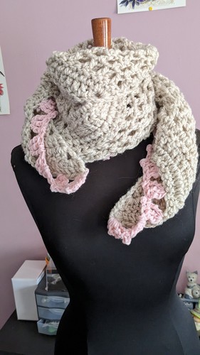 Châle crochet fait - châle, crochet,
