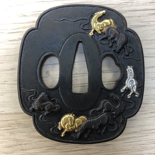 Beau tsuba bronze pour - beau,