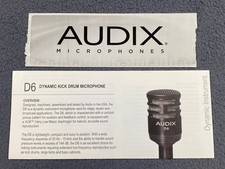 Audix D6 Dynamic Microphone