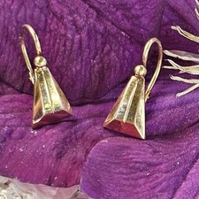 Dormeuse Art Déco Plaqué Or Rose Et Jaune Oria Neuves Stock D'époque H18mm