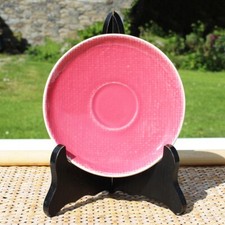 Sous tasse / soucoupe de tasse à café vintage Salins modèle Deauville framboise