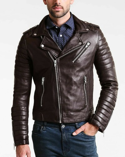 Veste moto marron foncé - moto,