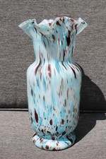 Beau Vase Carafe Soliflore Ancien Pate de Verre Clichy 1900 26,5 cm Legras