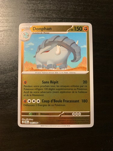 Carte pokémon reverse donphan - carte,