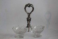 Saleron argent et cristal XIXe