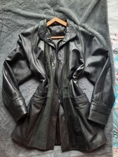 Manteau Noir Vintage En Cuir