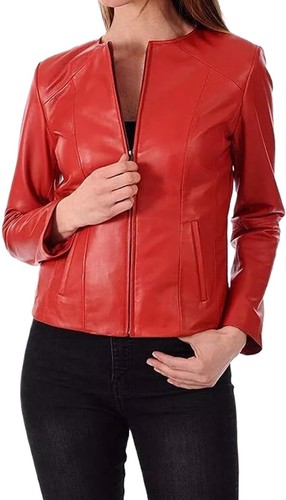 Veste cuir rouge pour - veste,