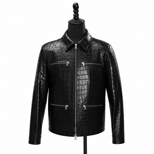 Veste cuir luxe noir - de,