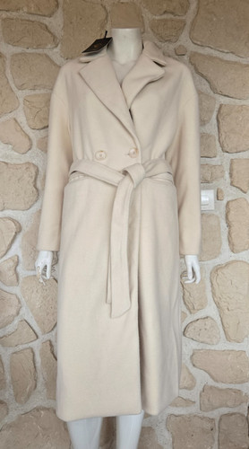 Manteau long ivoire marque