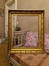 Grand Cadre Doré D'époque EMPIRE