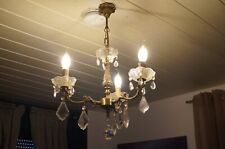 Beau petit lustre en laiton et