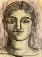 Large charcoal drawing on