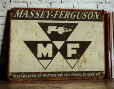 Plaque métal  logo Tracteur Massey Ferguson