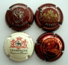 lot de 4 Capsules champagne ROUSSIAU / LACOURTE-GODBILLON / HENRIOT / GIRARDIN