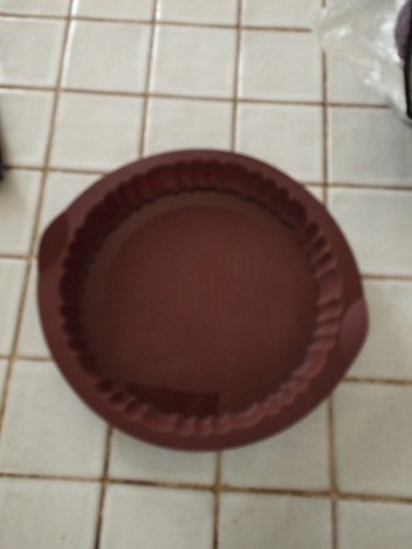 Tupperware plat tarte marron - a,