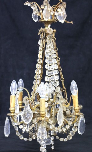 Lustre ancien pampilles - lustre,