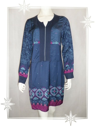 Robe fluide bleu nuit - -,