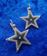 Bijou de créateur AGATHA BOUCLES D'OREILLES dormeuses étoiles émaillées strass