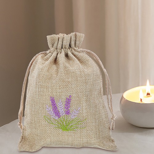 Sachet vide lin lavande 5 - sachet,