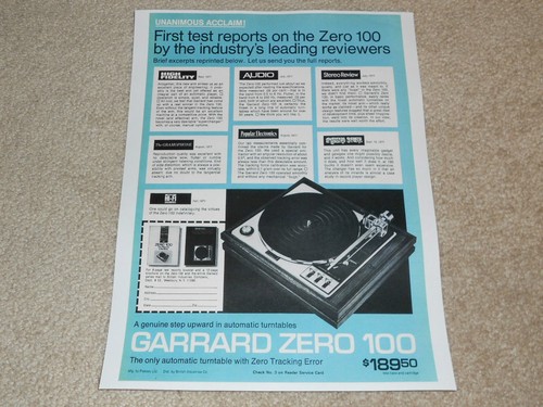 Garrard platine zero - ad,, 100