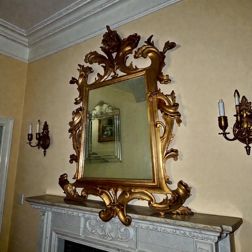 Ancien miroir cheminée ou - ancien,
