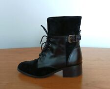 Bottines. Boots noir. Cuir et Nubuck. Idyllic. Pointure 38