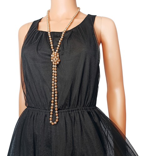 Sautoir vintage 50s perles - en,