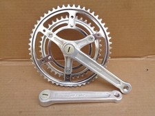 Vintage pédalier double plateau 52 /40 dents NERVAR  pat pédales  14/125