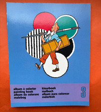 HERGE TINTIN ALBUM A COLORIER 3 CASTERMAN 1976 QUASI NEUF