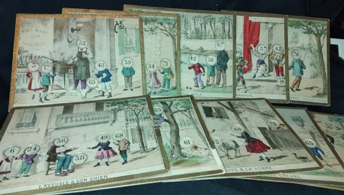Ancien jeu loto xix 10 - jeu, de