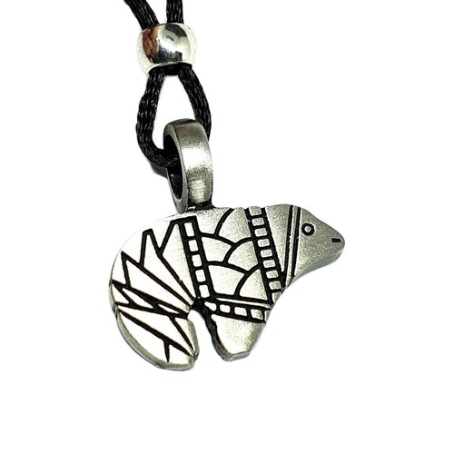 Collier pendentif ours - , zuni