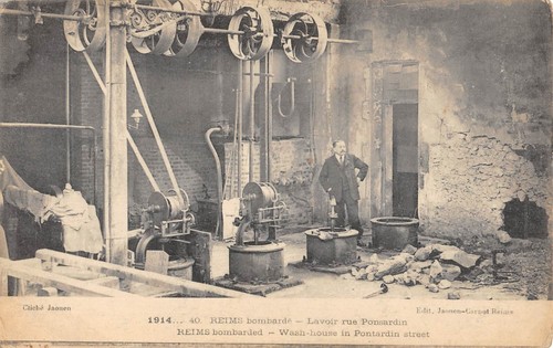 Cpa reims bombarde - cpa, /