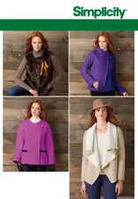 ?✂7647  PATRON SIMPLICITY 4 CREATIONS VESTE GILET TEMPS FROID  44 AU 52