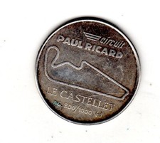 Jeton publicitaire Advertising Circuit Paul Ricard LE Castellet 1970 1990 Argent