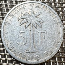 PIECE DE 5 FRANCS CONGO BELGE