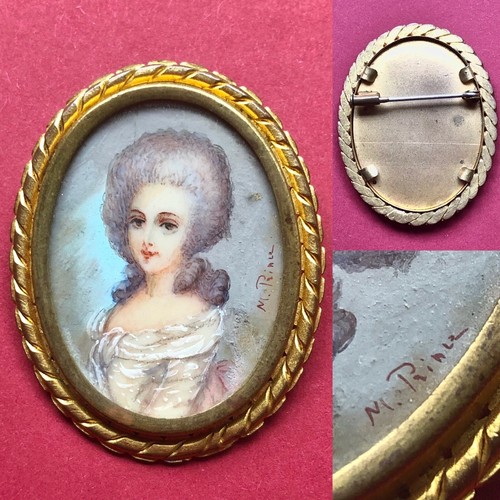 Ancienne broche peinte la - ancienne, a