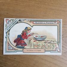 Chromo Publicitaire Chocolat du planteur LES JOUETS MODERNES Pêche à la ligne