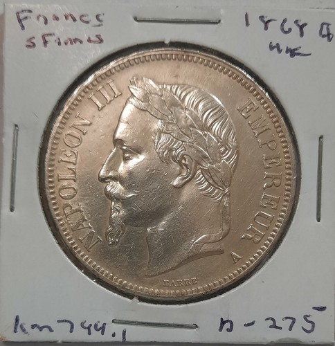 1868 france silver francs - 1868, a