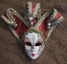 3 masques vénitiens (miniatures). "Comédia del'arte (2 artisanat)