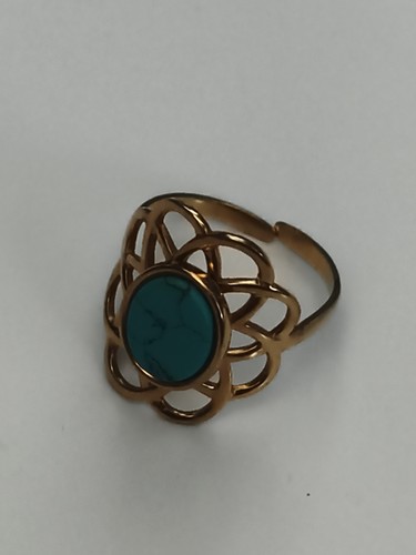 Bague vintage ajourée dorée