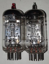 Bid for one nice pair of 12AX7S silver plates triple micas O getter