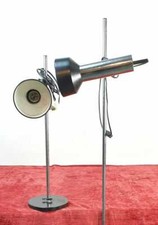 COUPLE DE LAMPES DE BUREAU. CHROME METAL. CIRCA 1950.