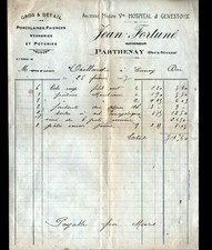 PARTHENAY (79) FAIENCE PORCELAINE POTERIE "HOSPITAL & GENESTOUX / FORTUNE" 1927