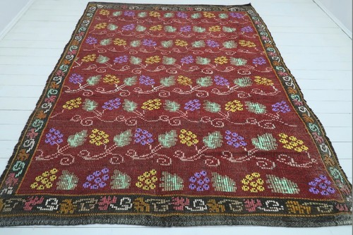 Tapis design floral kilim - design,