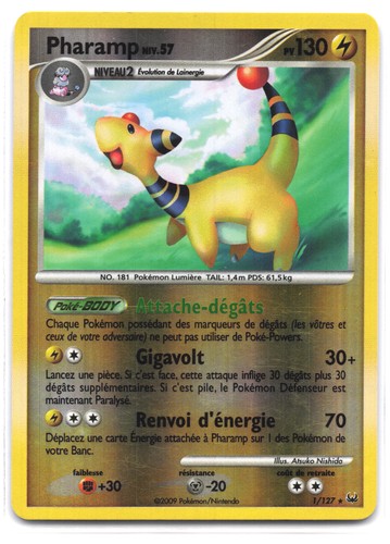 Carte pokémon pharamp 127 - pokémon, 1/127