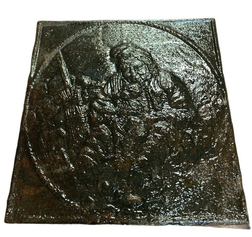 Plaque fond cheminée en - plaque, de