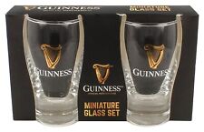 Guinness Lot De 2 X Miniature Bière Lunettes Avec Harpe Logo Modèle sous Licence