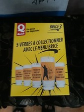 COFFRET VERRES  BRICE  3       OBJET PUBLICITAIRE  RARE   QUICK