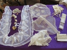LOT DENTELLE ANCIENNE POUR CREATION / COL / BRODERIE / DENTELLES