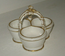 Salière triple saleron à trois compartiments porcelaine de SÈVRES